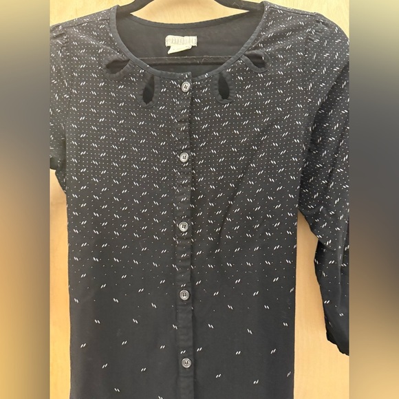 Anthropologie Cooperative Black Button-Up Dress: Eligible 3/$25 - Picture 10 of 11